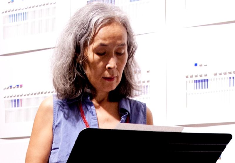 Yuko Otomo Reading at a podium